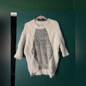 Cozy Cream and Gray Women's Sweater